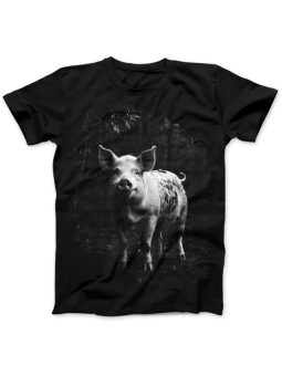 Koszulka Koszulka Damska Szop z Gitarą Czarna - Śmieszne T-Shirty z Nadrukami ?