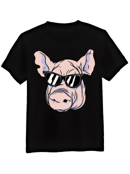 Koszulka Męska Sunglasses Pig