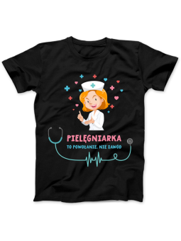 Koszulka Koszulka Damska Szop z Gitarą Czarna - Śmieszne T-Shirty z Nadrukami ?