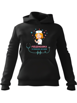 Bluza Damska z kapturem Freedom Spirit Czarna - Modna Odzież z Nadrukami ?