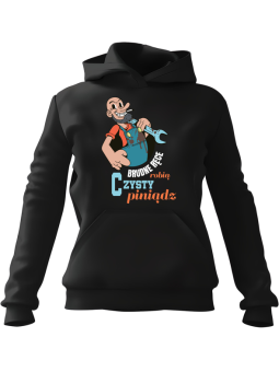 Bluza Męska z kapturem Chiński Smok W Dymie Czarna - Śmieszne gadżety z Nadrukami ?