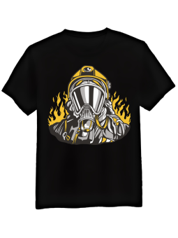 Koszulka Męska Strażak Grafika