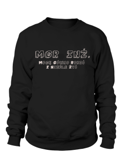 Bluza Damska Mgr. Inż. Tekst - Śmieszne T-Shirty z Nadrukami ?