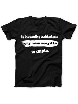 Koszulka Koszulka Damska Tę koszulkę ubieram Czarna - Śmieszne T-Shirty z Nadrukami ?