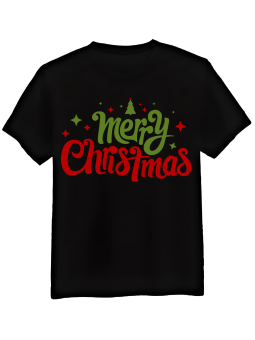 Koszulka Męska Merry Christmas Lettering