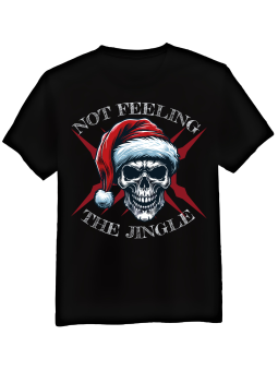 Koszulka Męska Christmas Skull Czarna