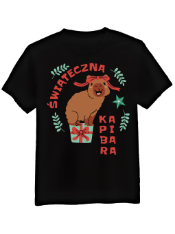 Koszulka Męska Świąteczna Kapibara