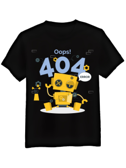 Koszulka Męska Error 404 Robot