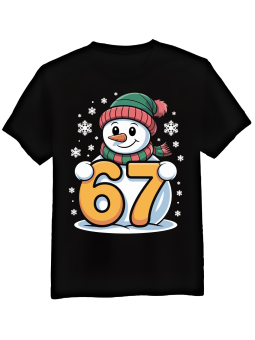 Koszulka Męska 67 Snowman Czarna
