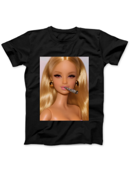 Koszulka Koszulka Damska Szop z Gitarą Czarna - Śmieszne T-Shirty z Nadrukami ?