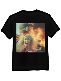 Koszulka Męska Barbie z Pożarem