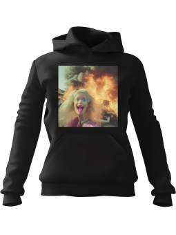 Bluza Męska z kapturem Chiński Smok W Dymie Czarna - Śmieszne gadżety z Nadrukami ?