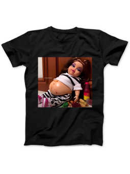 Koszulka Koszulka Damska Szop z Gitarą Czarna - Śmieszne T-Shirty z Nadrukami ?