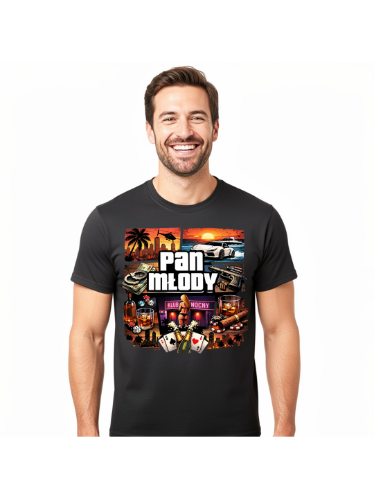 Koszulka Męska Pan Młody GTA