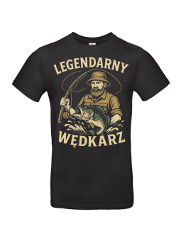 Koszulka Męska Retro Legendarny Wędkarz