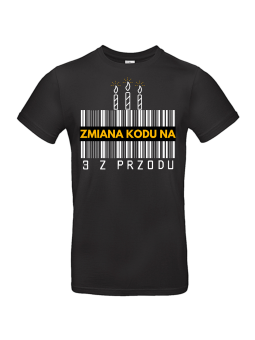 Koszulka Męska Zmiana Kodu 3 z Przodu 30 lat
