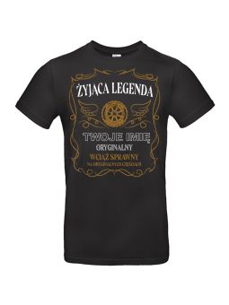 Koszulka Koszulka Męska Żyjąca Legenda [WYBIERZ IMIĘ] - Śmieszne T-Shirty z Nadrukami ?
