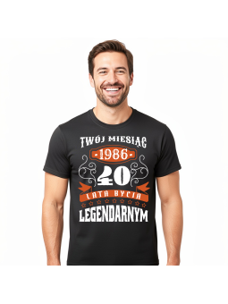 Koszulka Męska 40 Lat Bycia Legendarnym [MIESIĄC] | 40 lat