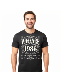 Koszulka Męska Vintage Original Parts 1986 | 40 lat