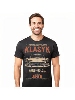 Koszulka Męska Old Is Gold Auto Klasyk 1986 | 40 lat