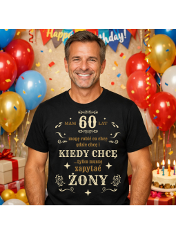 Koszulka Męska Mam 60 Lat Mogę Robić Co Chcę | 60 lat