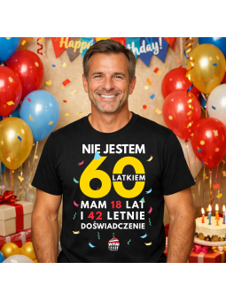 Koszulka Męska Nie Jestem 60 Latkiem | 60 lat