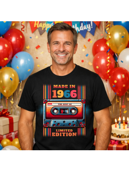 Koszulka Męska Kolorowa Kaseta 1966 | 60 lat