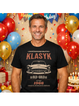 Koszulka Męska Old is Gold Auto Klasyk 1966 | 60 lat