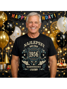 Koszulka Męska Najlepszy Rocznik 1956 | 70 lat