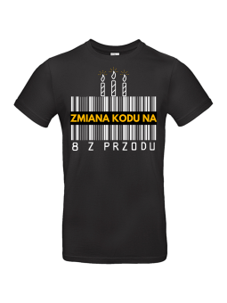 Koszulka Męska Zmiana Kodu 8 z Przodu | 80 lat