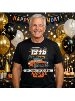 Koszulka Męska Auto Klasyk 1946 | 80 lat