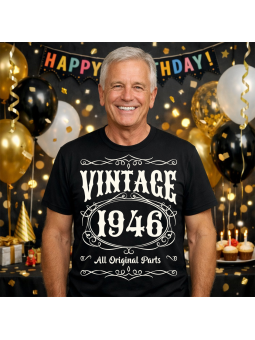 Koszulka Męska Vintage Original Parts 1946| 80 lat