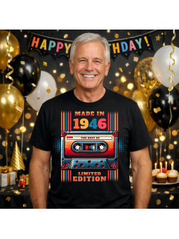 Koszulka Męska Kolorowa Kaseta 1946 | 80 lat