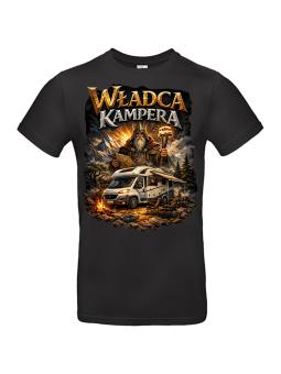 Władca Kampera czarna – męska koszulka na kampera | HiPanda