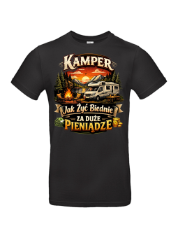 Koszulka Męska Kamper Jak Żyć Biednie II