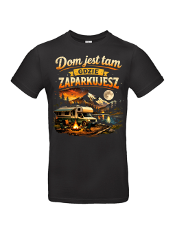 Koszulka Męska Kamper Gdzie Zaparkujesz