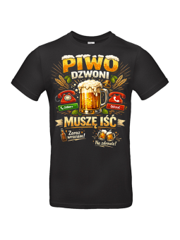 Koszulka Męska Piwo Dzwoni Musze Iść