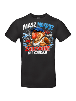 Koszulka Męska Nosacz Hydraulik Masz Mokro