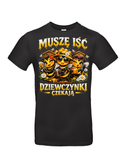 Koszulka Męska Pszczelarz Dziewczynki Czekają