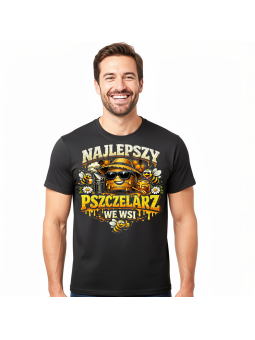 Koszulka Męska Najlepszy Pszczelarz We Wsi