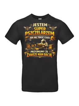 Koszulka Męska Jestem Super Pszczelarzem