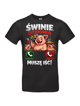 Koszulka Męska Świnie Dzwonią