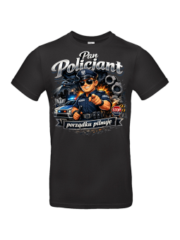 Koszulka Męska Pan Policjant Porządku Pilnuję