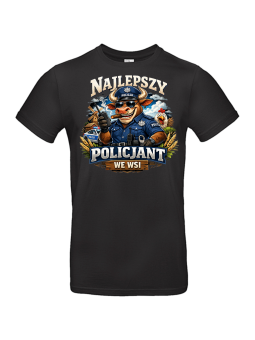 Koszulka Męska Najlepszy Policjant We Wsi