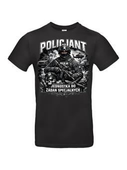 Koszulka Męska Policjant Jednostka Do Zadań