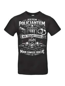 Koszulka Męska Nie Traćmy Czasu Jestem Policjantem