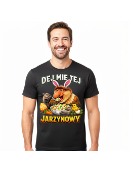 Koszulka Męska Nosacz Dej Mie Jarzynowy