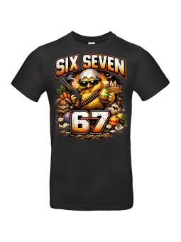 Koszulka Męska Śmieszny Kurczak Six Seven