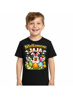 Koszulka Koszulka Dziecięca Wielkanocny DAB Czarna - Śmieszne T-Shirty z Nadrukami ?
