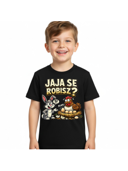 Koszulka Koszulka Dziecięca Wielkanocny DAB Czarna - Śmieszne T-Shirty z Nadrukami ?